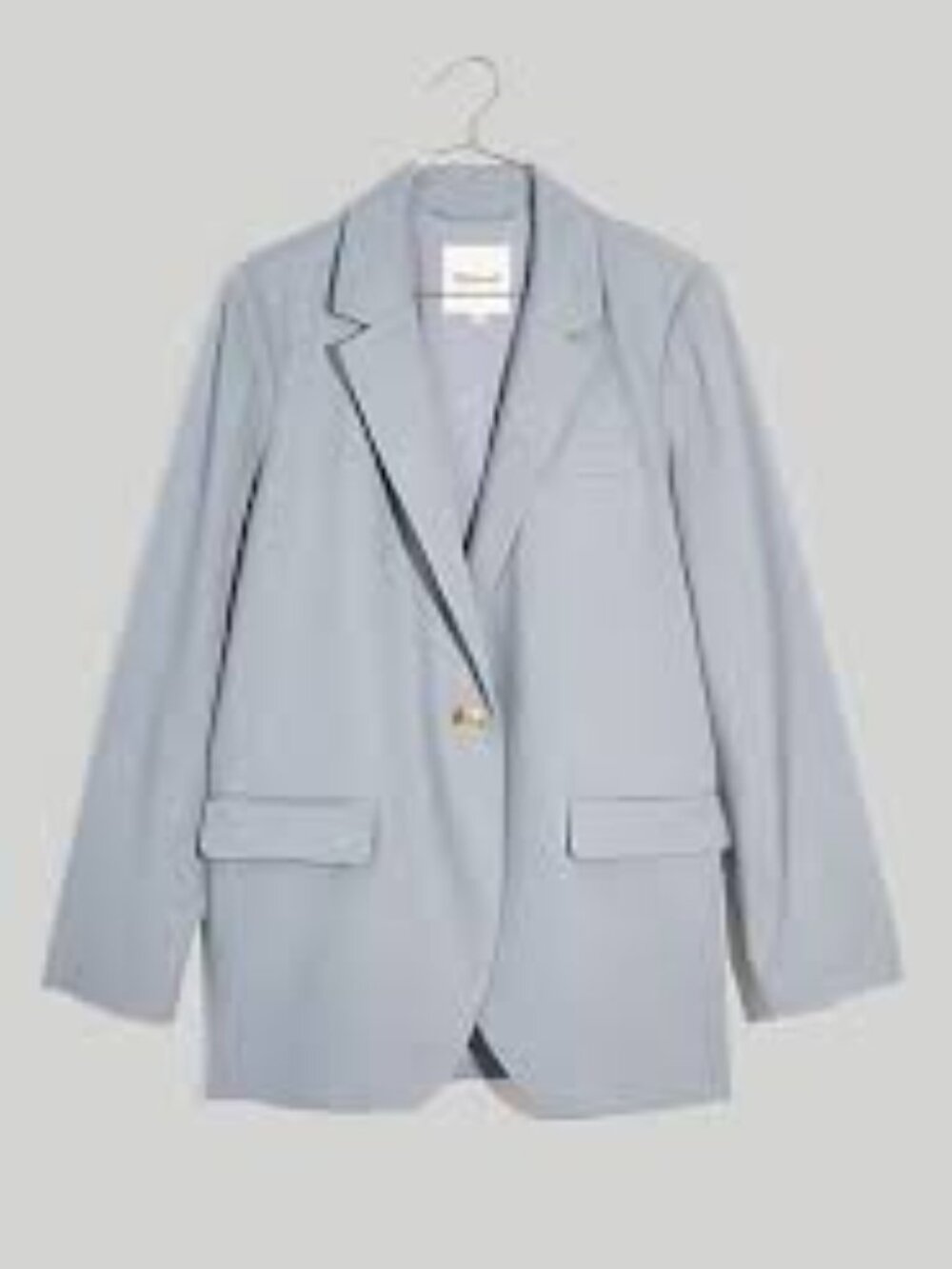 Madewell $178 The Larsen Linen Blend Blazer Drapeweave Overcast Blue Sky Size SM